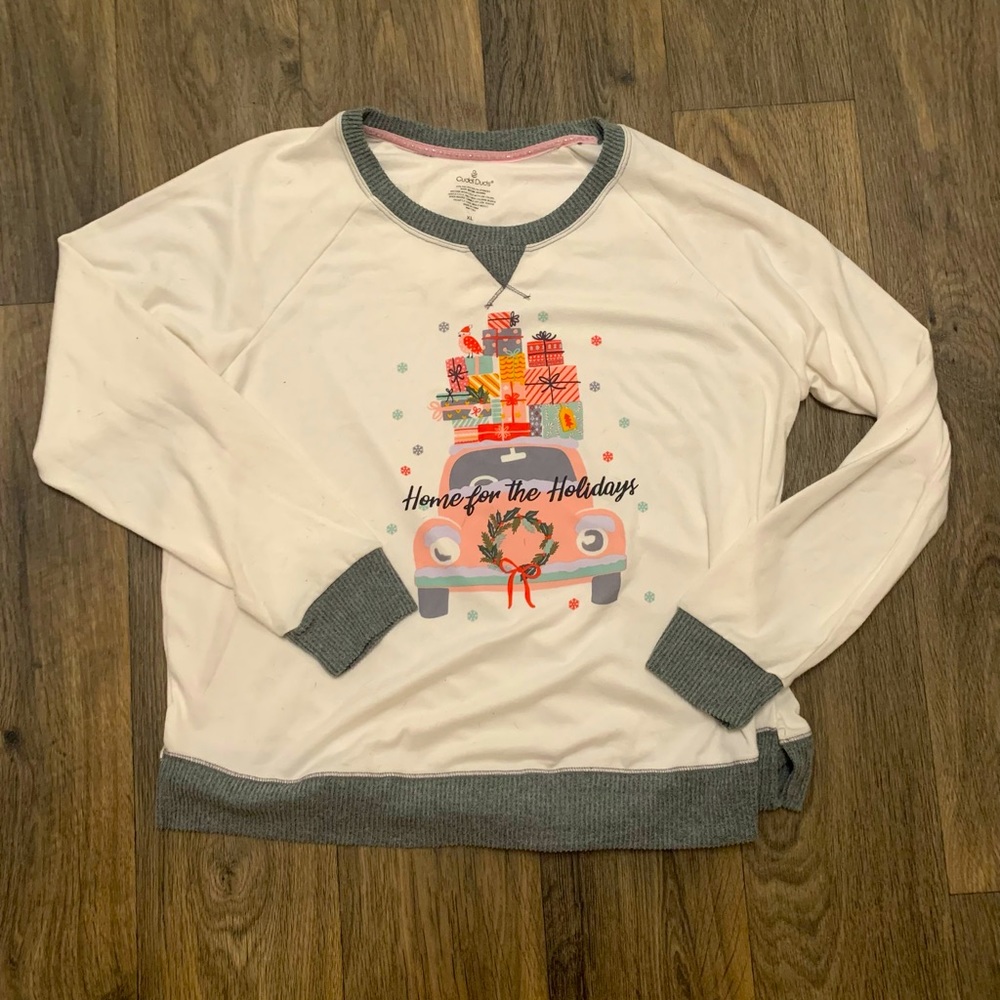 Soft Holiday Themed Lounge Top